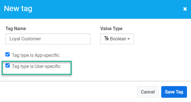 Creating User-specific Tags