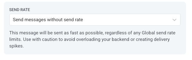 Send messages without send rate