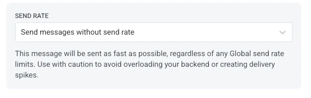 无发送速率发送消息