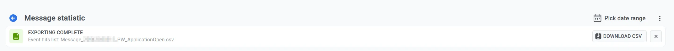 Exportando relatórios de eventos