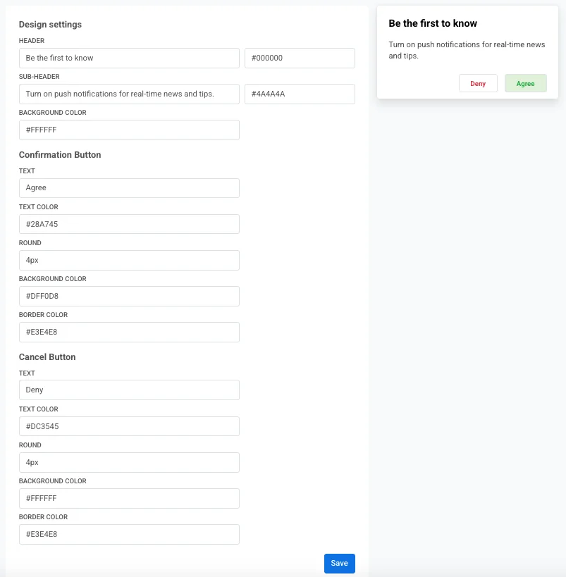 डिफ़ॉल्ट सब्सक्रिप्शन प्रॉम्प्ट विजेट को कस्टमाइज़ करना