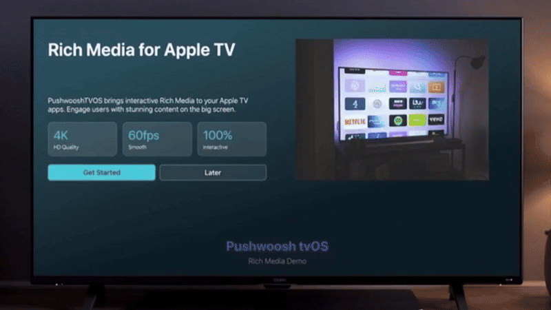 tvOS Rich Media example