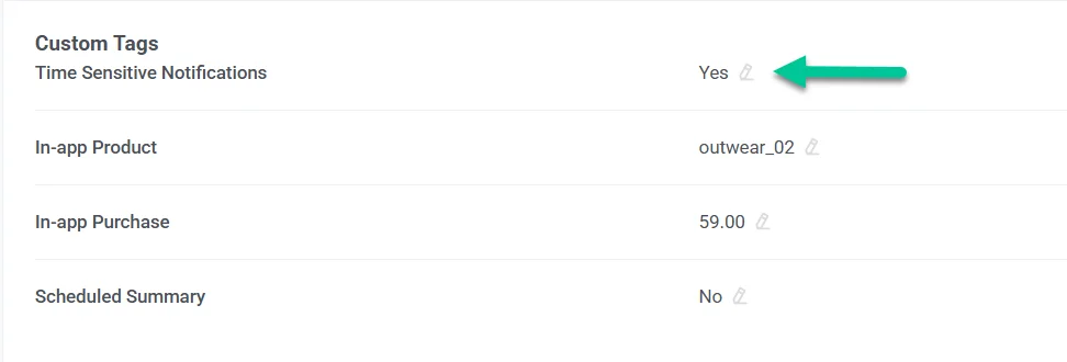 Editar una etiqueta personalizada