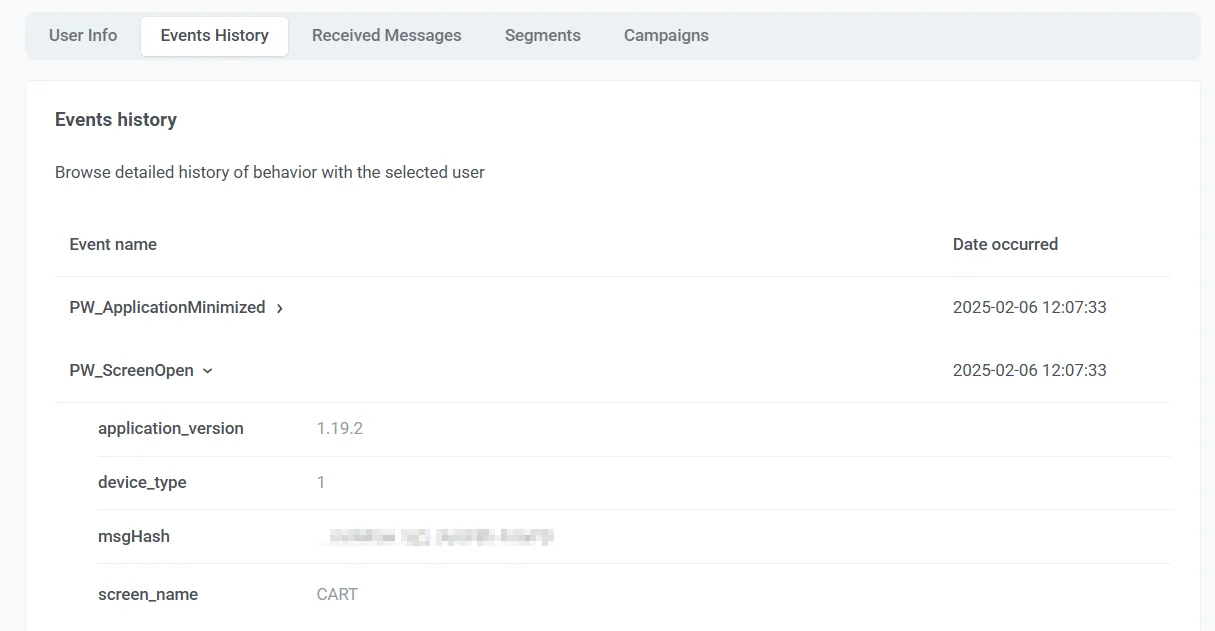 Ver información detallada sobre un evento