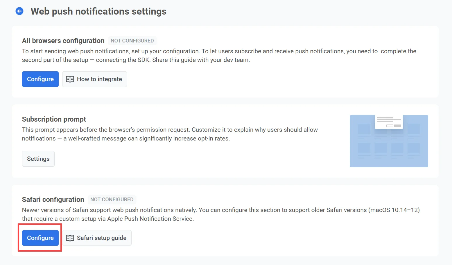Configurar o Safari no Pushwoosh